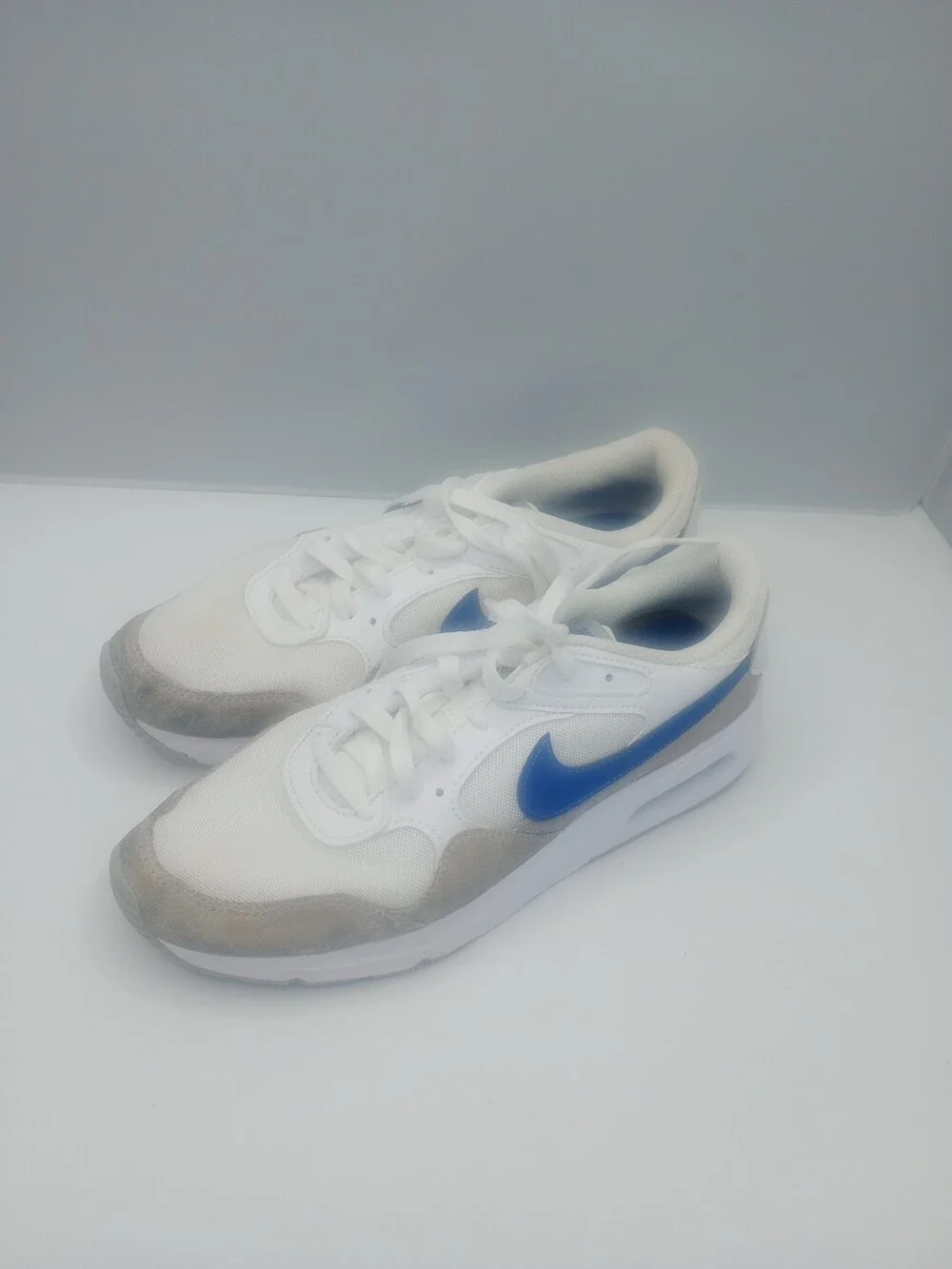 Nike Air Max SC CW4555-101 White /Game Royal-Wolf Grey Blue Men's Shoes Size 8.5